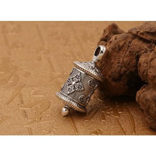 100% Real 925 STERLING SILVER Mens women Vajra Buddha Jewelry pendant Charm open locket A4737
