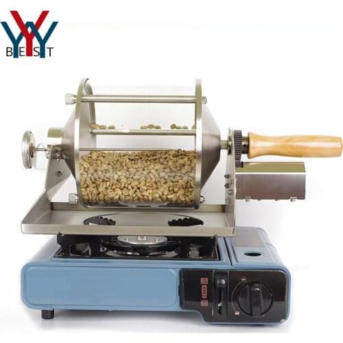 110V 220V Electric Coffee Beans Roasting Baking Machine High Capacity Fuel Gas Direct Fire Nuts Grain Soybean Beans Roaster 400G
