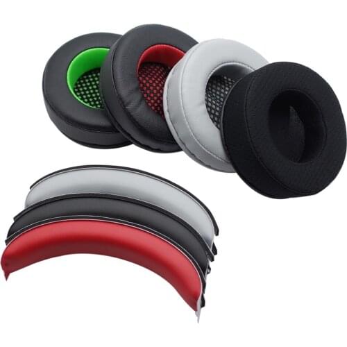 Replacement Ear Pads Cushion Cover For Edifier HECATE G4 Gaming E-Sport Headphone PU Mesh Fabric Earmuffs