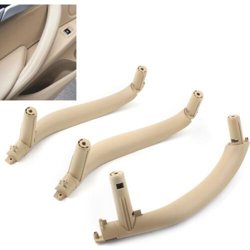 3PCS/Set For BMW X5 X6 F15 F16 2014 2015 2016 2017 2018 Beige Car Inner Interior Door Pull Handle Trim Cover RHD Only