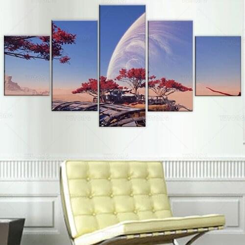 HD Printed 5 piece canvas art mass effect andromeda game picture painting wall Picture Living room bedroom decor print poster