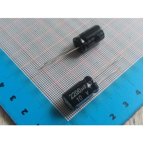 Free Ship with track 100pcs/lot high Quality DIP Aluminum Electrolytic Capacitor 10V 2200uf 10*20M capacitor 2200uf