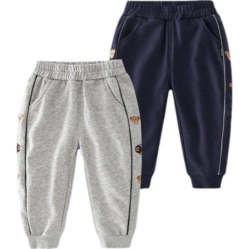 Boys Pants Children Casual Pants Children Trousers 2021 New Cartoon Bear Baby Sports Pants Boys Clothes
