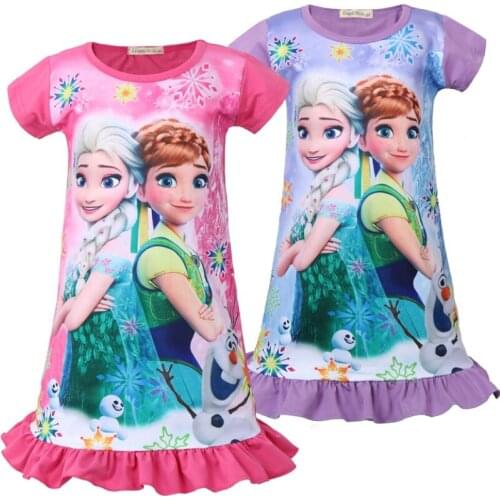 Snow Princess Childrens Home Clothes 2021 Summer Childrens Elastic Soft Womens Wear Pajamas Womens Wear Childrens Wear