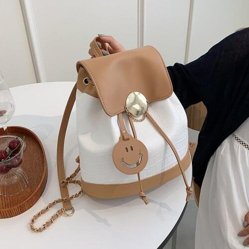 DORANMI Patchwork Schoolbag Womens Backpack 2021 Metal Female Rucksacks Female Casual Shoulder Bag Luxury Brand Mochila SB539