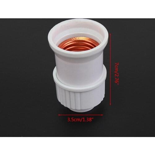 E27 Plastic Hanging Lamp Thread Base Screw Light Bulb Ceramics Socket Holder Flame Retardant Durable Safe Non Electric leakage