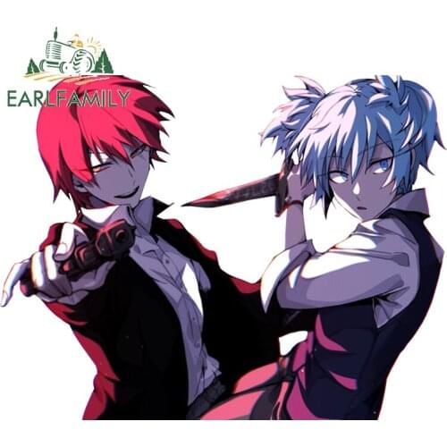 EARLFAMILY 13cm x 10cm for Assassination Classroom Car Stickers Refrigerator Vinyl JDM Bumper Trunk Windshield Decal Decoration