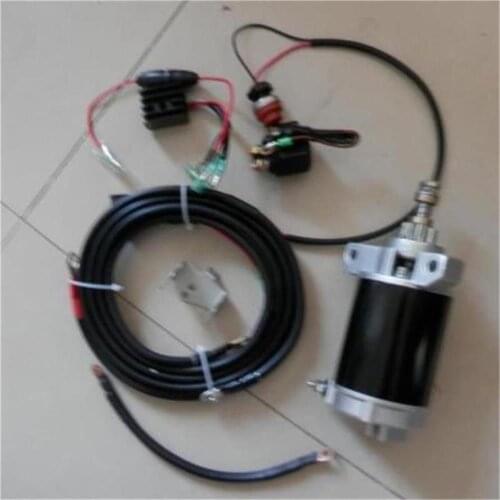F25 ELECTRIC START KIT FOR YAMAHA F30 PARSUN &MORE 4STROKE 25HP 30HP OUTBOARDS FLTWHEEL STARTER MOTOR CABLE SWITCH CHARGE COIL
