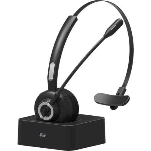Call Center Headset Wireless Bluetooth Headphones PC Headset with Noise Cancelling Mic for Skype Voip Cell phone Office