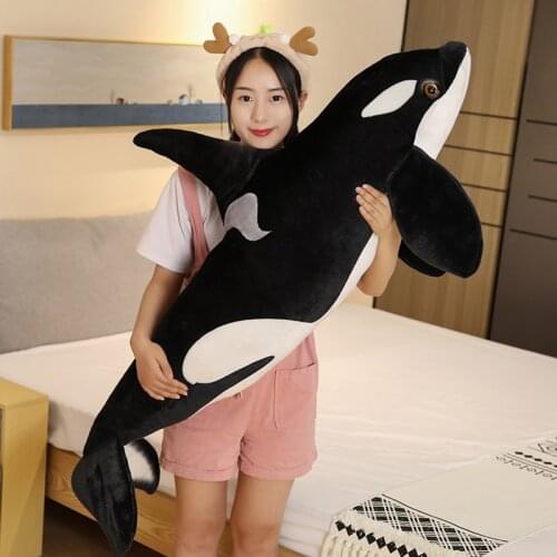 50/80/120cm Cute Ocean Animals Soft Killer Whale Plush Toy Stuffed Doll Kids Toys Birthday Presents For Children Girls