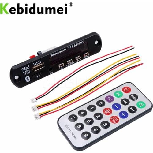 Kebidumei Wireless Bluetooth 12V MP3 WMA Decoder Board Audio Module USB TF Radio For Car Hot Sales