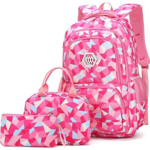 Waterproof children backpacks set kids school bag girls Primary school backpacks 3 pcs Schoolbags kids Satchel mochila infantil