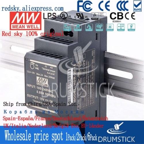 Steady MEAN WELL HDR-30-15 15V 2A meanwell HDR-30 30W Single Output Industrial DIN Rail Power Supply