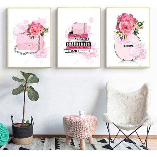 Fashion Wall Art Perfume Bag Lipstick Diamond Painting Beauty Wall Decoration, Room Decoration, Rhinestone Embroidery Mosaic Pic