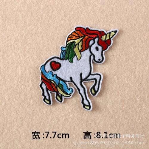 Cartoon Iron on Sew on Unicorn Embroidered Clothes Patch For Clothing Girls Boys
