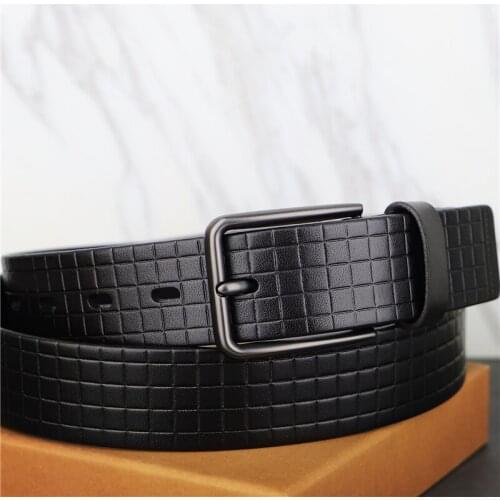 Belt for Men Leather Pin Buckle Leather Black Genuine Luxury High Quality Designer Mens Accessories