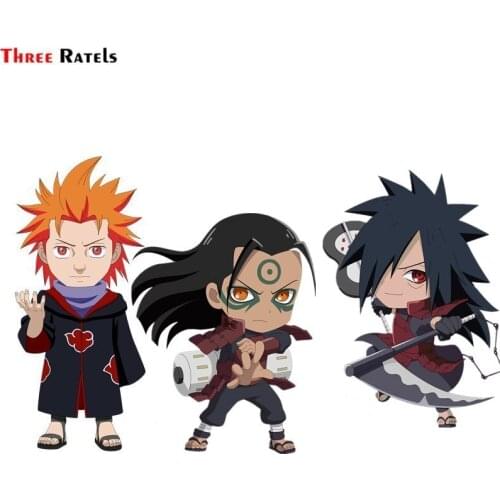 Three Ratels FC649 Chibi Juugo Akatsuki Hashirama Chibi Car Body Sticker Laptop Stickers Anime