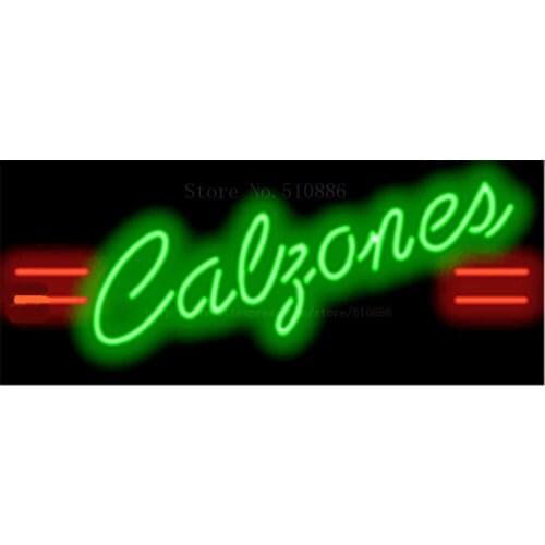 Calzones NEON SIGN REAL GLASS BEER BAR PUB LIGHT SIGNS store display Packing Food Dinning Diet drink Advertising Lights 17*14"
