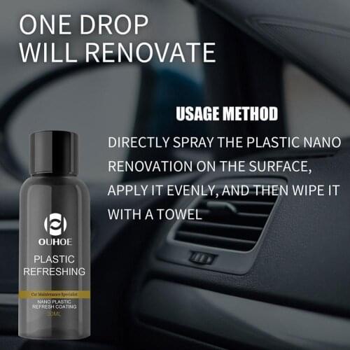 30ml Car Interior Refurbishment Plastic Parts Dashboard Door Clean Retreading Repair Agent Coating Car Maintenance Care