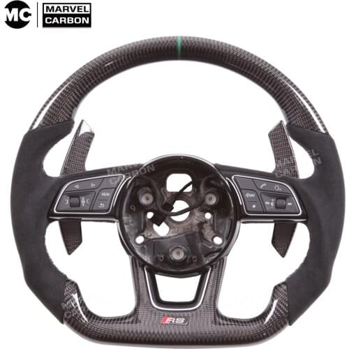 100% Real Carbon Fiber Steering Wheel for Au-di S1、S3、S4、S5、S6、S7、S8、TTS、SQ5、SQ7 RS3、RS4、RS5、RS6、RS7、TTRS、RS Q3、R8