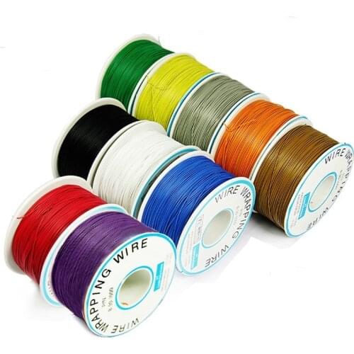 A Roll of 8 Colors 30AWG Winding Wire Tinned OK Wire PCB Jumper Wire Insulated Cable PCB Welding