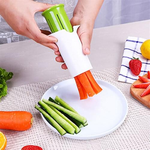 QueenTime Manual French Fry Cutter Fruits Vegetable Slicer Food Processors Kitchen Gadgets Potato Cutters Stainless Steel Press