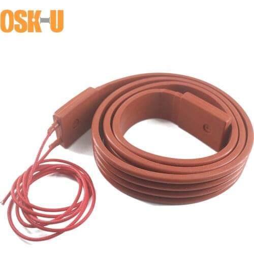 220V Silicon Heater Strip 15/25/30/50mm width 1M length Heater Band Anti-freezing Electric Heating Cable for Pipeline