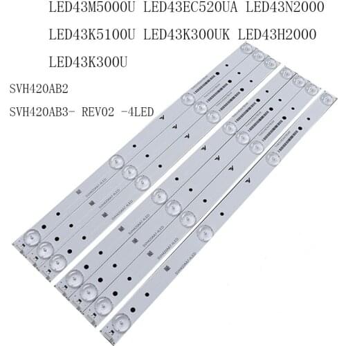 LED Backlight Lamps for Hisense 42'' SVH420AB4 SVH420AB2 SVH420AB3_Rev02_4LED_160601 LED43EC520UA H43N5300UK LED43M5000U