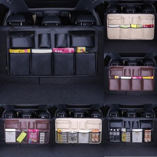 Universal Auto Trunk Mesh Pocket Net Backseat Storage Bag Stowing Tidying Car Rear Seat Back Organizer Interior Decor Supplies