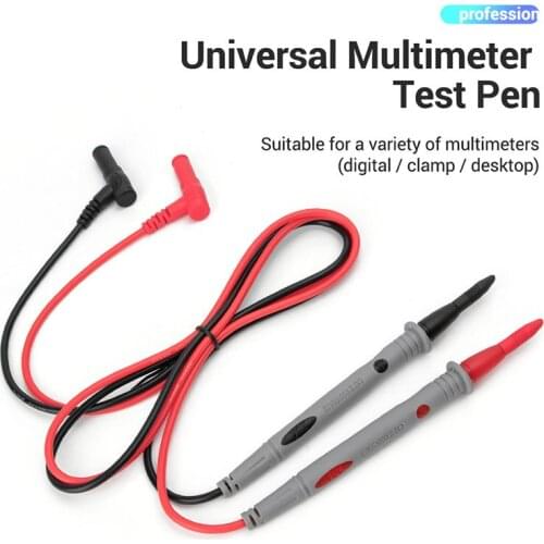 1 Pair Universal 1000V 20A 93cm Probe Multimeter Test Lead Voltage Test Leads Multimeter Tips Silicone Test Lines HR