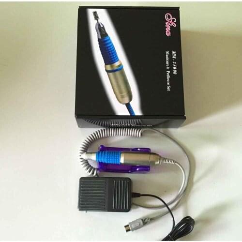 25000RPM Pro Electric Nail Art Drill Machine Nail Equipment Manicure Pedicure File Electric Manicure Drill & Accessory(110/220V)