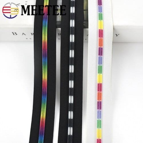 4/8Meters 5# Colored Tooth Nylon Zipper Black Plastic Coil Zippers Zip for Sewing DIY Garment Purse Bag Accessories Tailor Tools