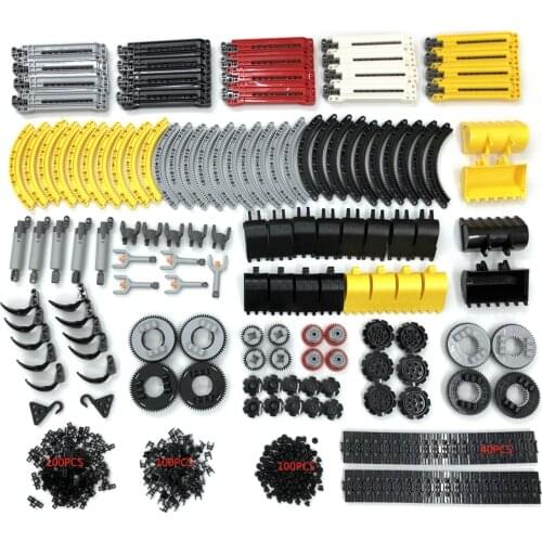 489Pcs DIY Engineering Crawler Vehicle Parts For Standard Building Block Brands For Children Educational Toys Gift -Random Color