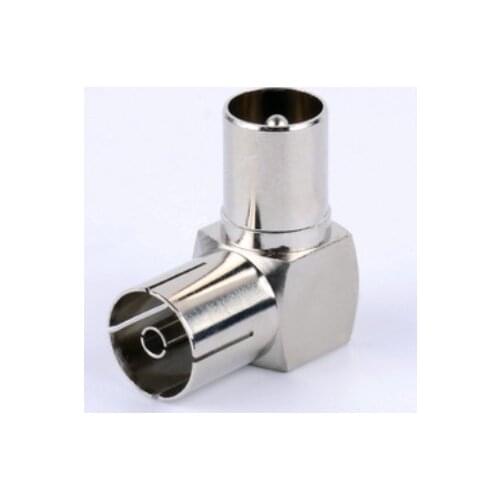 5pcs TV Male Plug To F Female Jack 90 Degrees Head Right Angled Bending Type Cable TV Antenna Connector