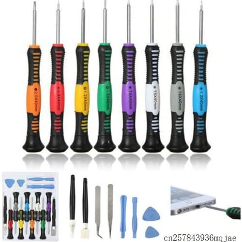50Sets Magnetic Screwdrivers Set 16 in 1 Screwdrivers Cellphone Opening Repair Tools Kit for iPhone 7 8 X
