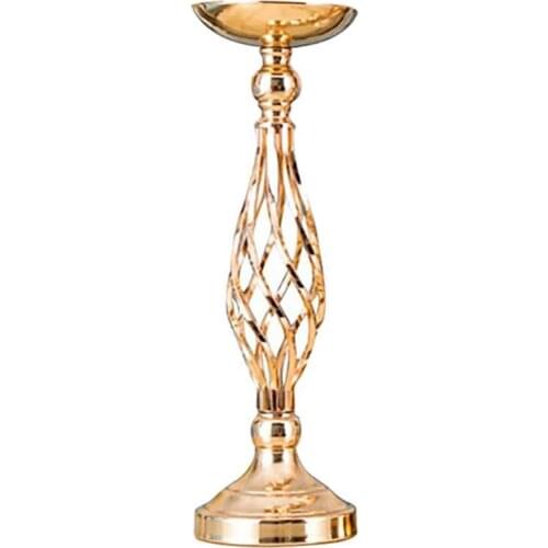 60% Hot Sale 40cm Iron Art Candlestick Flower Candle Holder Candelabra Wedding Party Ornament