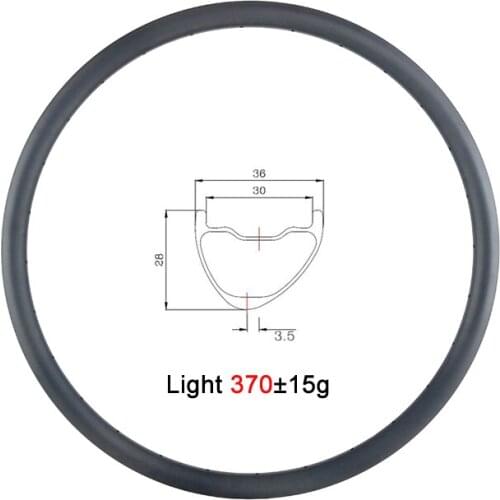 LIENGU light 370g 27.5er MTB XC AM tubeless clincher 36mm x 28mm asymmetric carbon rim all mountain bicycle 650b wheel T700 T800