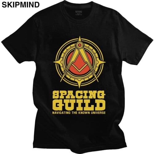 Dune Spacing Guild Navigation Tee Shirt for Men Short Sleeve Arrakis Science Fiction Fan T-shirt O-neck Soft Cotton Tshirt Merch