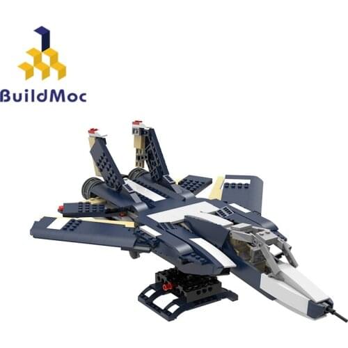 Buildmoc Military SWAT The Fighter Plane Battleplan 1468PCS MOC Model Building Blocks Toys for Children DIY Toy Kids Gifts