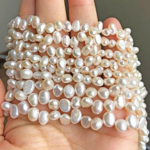Natural Irregular Side Hole Freshwater White Pearls Loose Spacer Beads For Jewelry Making Earring DIY Women Necklace Bracelets
