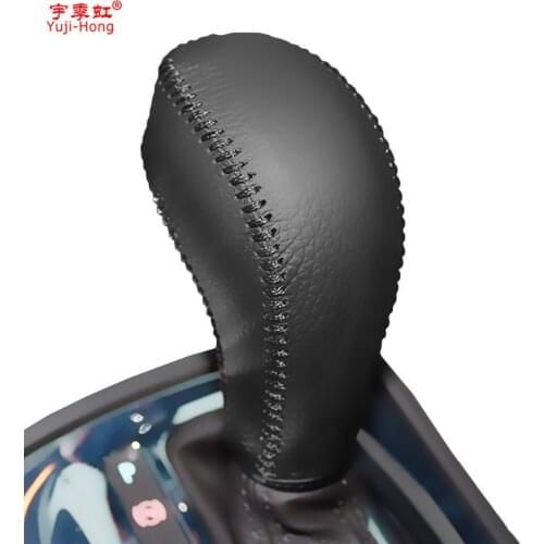 Yuji-Hong Car Automatic Gear Covers Case for Buick Excelle GT / XT Regal Auto Shift Collars Genuine Leather Hand-stitched