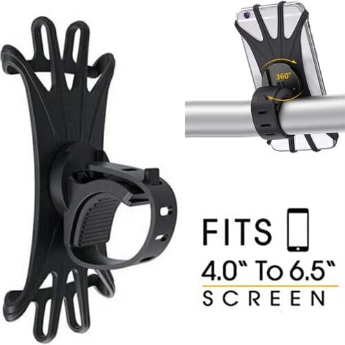 Bicycle Mobile Phone Holder Silicone Motorcycle Handlebar Mount Holder 360 Bike Mount Phone Holder For iPhone Xiaomi GPS Device
