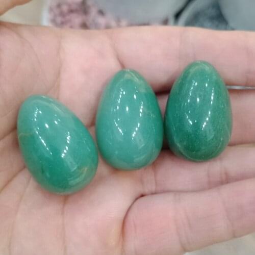 DHXYZB 3pcs Natural Dongling jade egg shape rock Quartz stone Crystal Mineral Aventurine reiki Healing for home Decor 30mm
