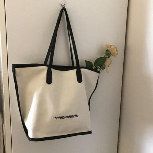 Women Shoulder Canvas Shopper Bag Large Tote Shopping Bag Cotton Cloth Female Handbags Ladies Casual Summer Beach Bag Ladies