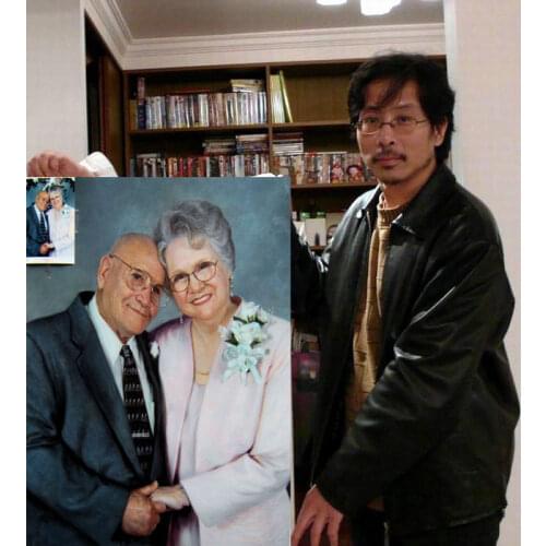 GOOD portrait Artist painter Service- -TOP ART Custom Service Photo picture OIL painting- 100% handpainted oil painting