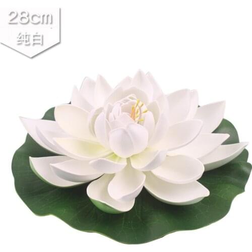 1pcs 28cm Artificial Lotus Flowers Water Lily Floating Pool Plants Wedding Home Party Decoration Flower