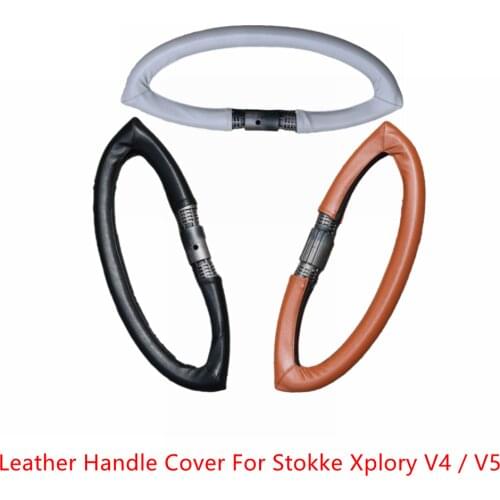 Pu Leather Cover For Stokke Xplory V4 / V5 Stroller Handle Baby Pram Armrest Protective Case Covers Baby Carriage Accessories