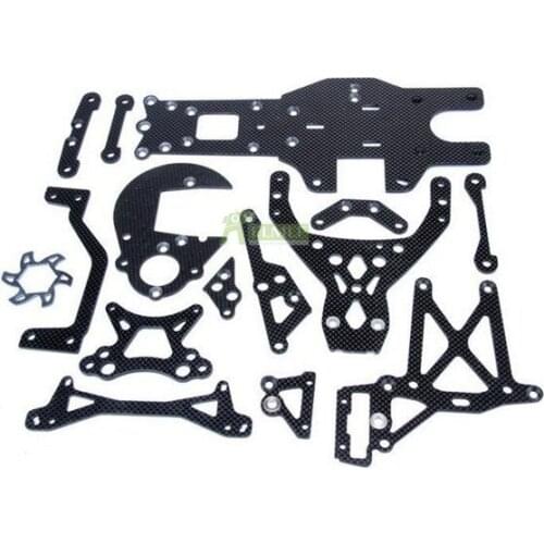 Upgrade Parts,Carbon Fiber Package Set Fit for 1/5 HPI ROVAN KM BAJA 5B 5T 5SC