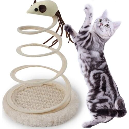 Cat Tower Tree Mouse for Cats Scratching Teaser Scratcher Pad for Kitten Pet Furniture Cat Teaser Tree Toy Pet Supplies for Cats