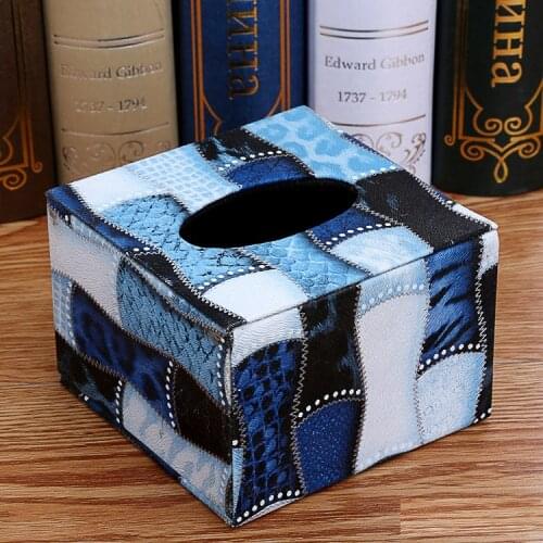 Cute modern PU wood paper towel box toilet paper household home car paper napkin box distributeur mouchoir serviettes papier 525